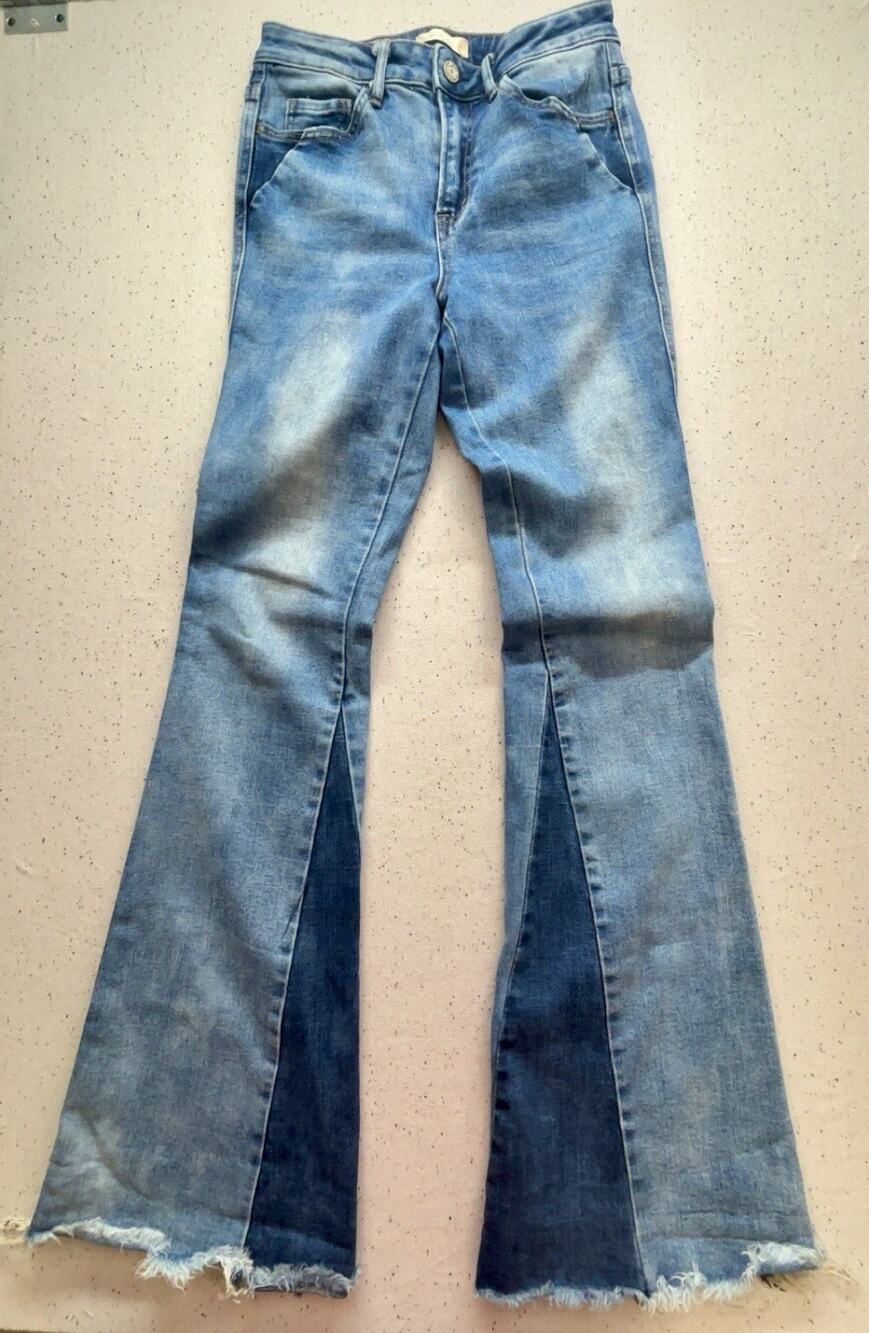 Altar’d State Multi Color Blue Flared Jeans Women’s Size 26